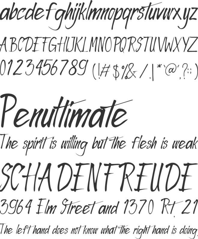 STREGONE font preview