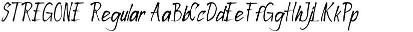 STREGONE Regular font