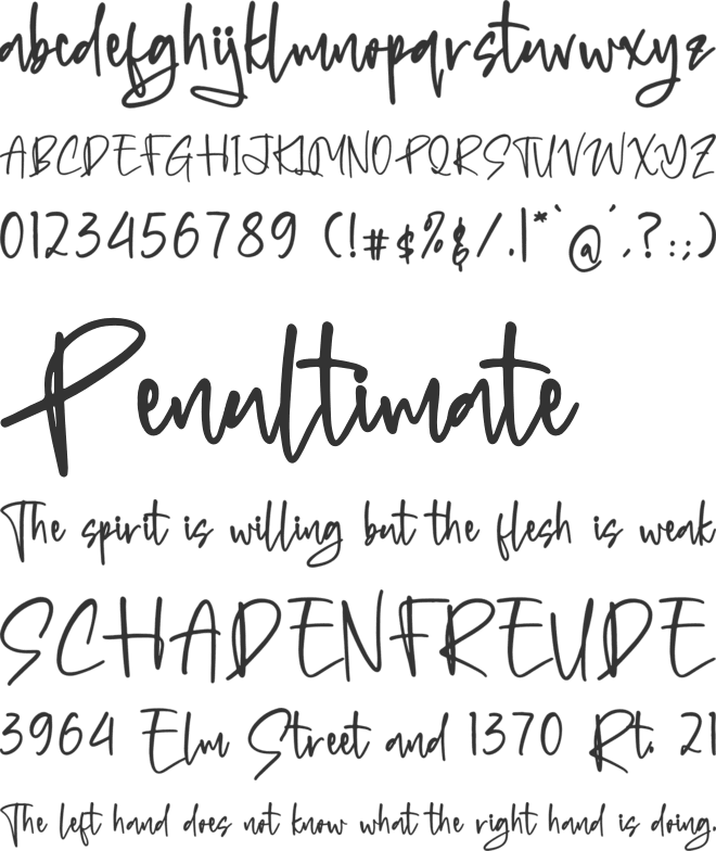 Harvest Something font preview