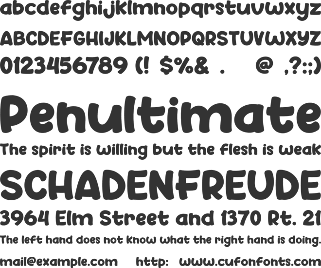 Find Cartoon font preview