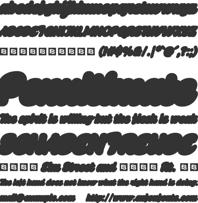 Sandler Extrude Trial font preview