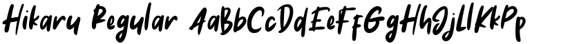 Hikaru Regular font