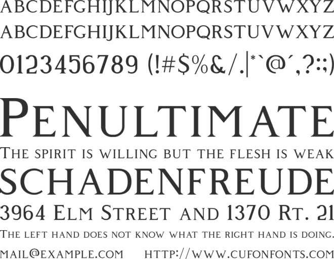 Giveny font preview