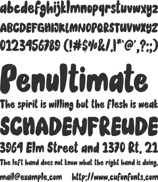 Jomplang font preview