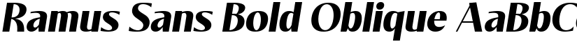 Ramus Sans Bold Oblique font