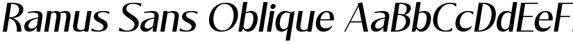 Ramus Sans Oblique font