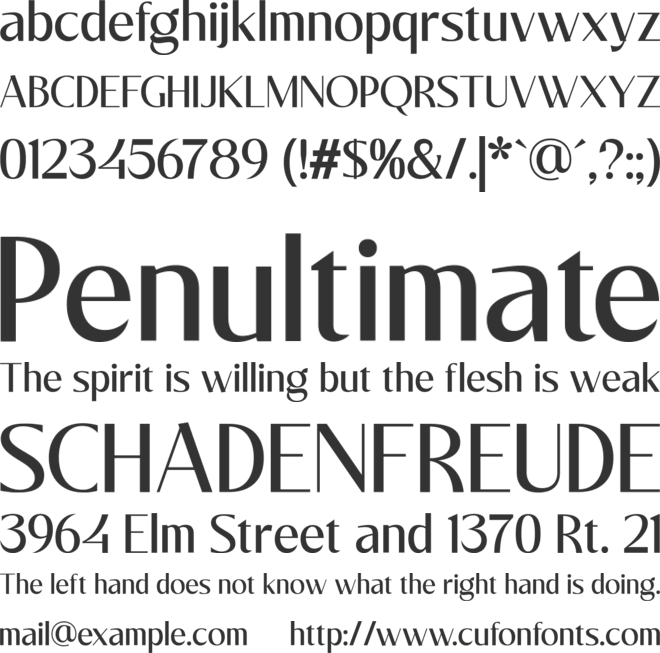 Ramus Sans font preview