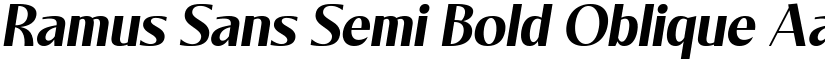 Ramus Sans Semi Bold Oblique font