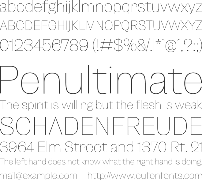 Enotria font preview