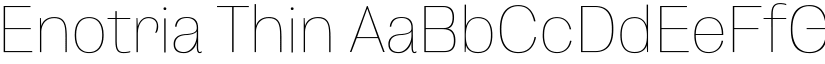 Enotria Thin font