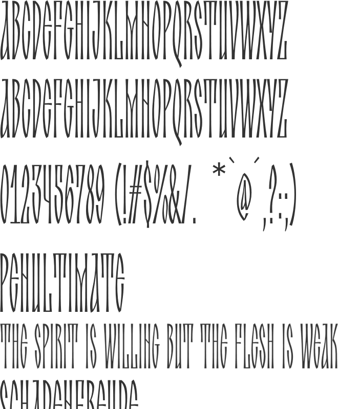 Drumnik font preview