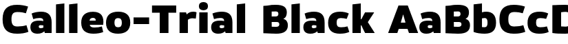 Calleo-Trial Black font