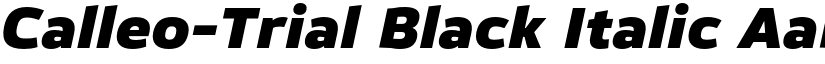 Calleo-Trial Black Italic font