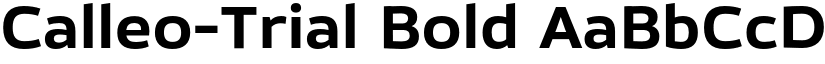 Calleo-Trial Bold font