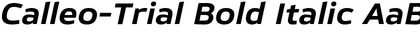 Calleo-Trial Bold Italic font