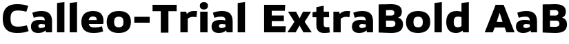 Calleo-Trial ExtraBold font