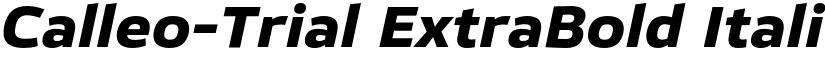 Calleo-Trial ExtraBold Italic font