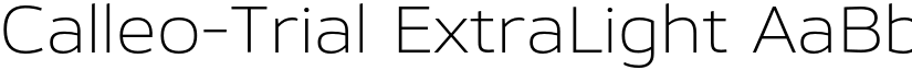 Calleo-Trial ExtraLight font