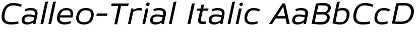 Calleo-Trial Italic font