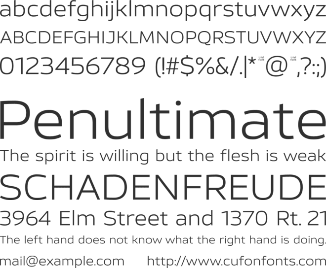 Calleo-Trial font preview