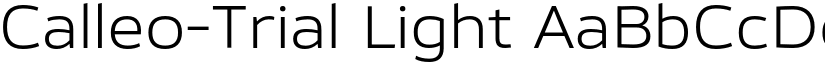 Calleo-Trial Light font