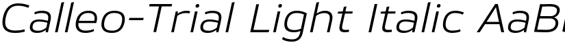 Calleo-Trial Light Italic font