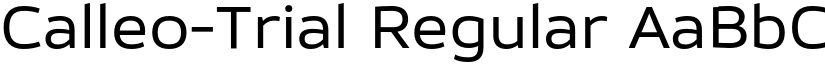 Calleo-Trial Regular font