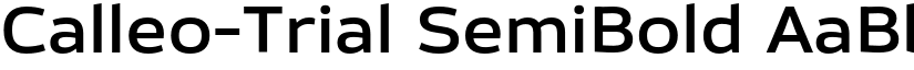 Calleo-Trial SemiBold font