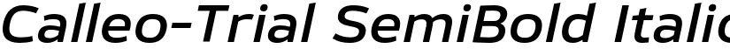 Calleo-Trial SemiBold Italic font