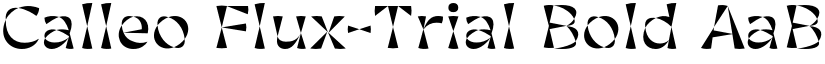 Calleo Flux-Trial Bold font