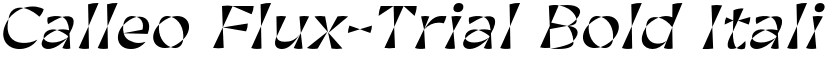 Calleo Flux-Trial Bold Italic font