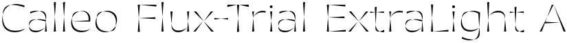 Calleo Flux-Trial ExtraLight font