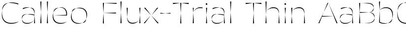 Calleo Flux-Trial Thin font