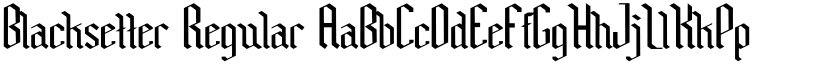 Blacksetter Regular font