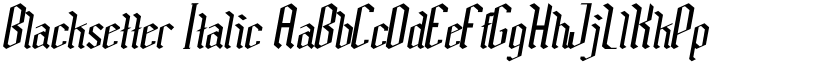 Blacksetter Italic font