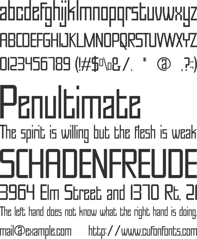 Tern font preview