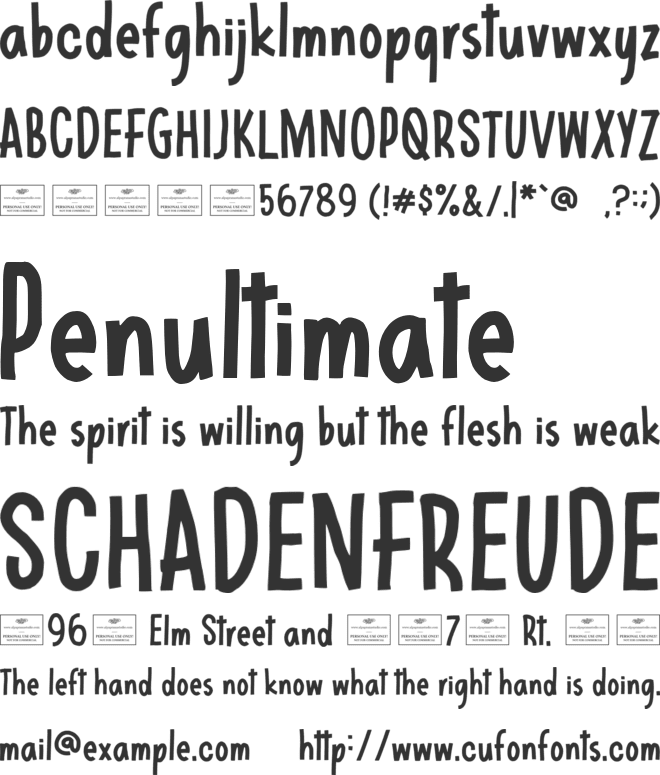 Charleville font preview