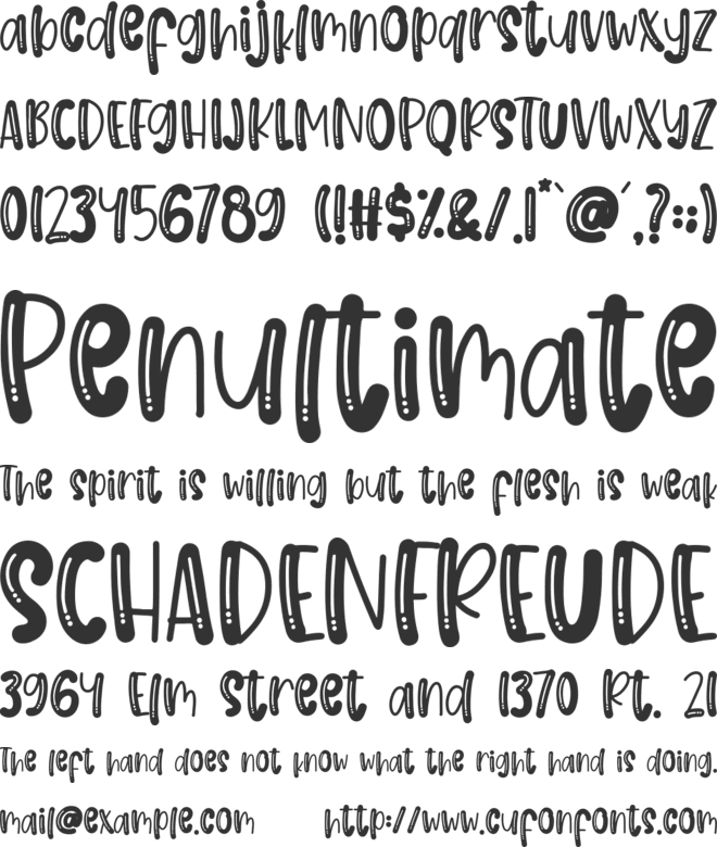 Jelly Party font preview