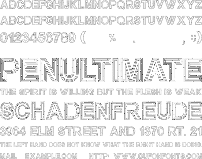 Electro Holic font preview