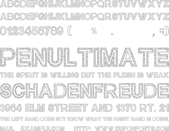 Electro Holic font preview