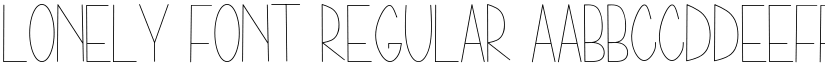 lonely font Regular font