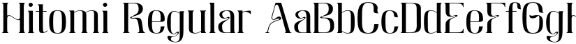 Hitomi Regular font