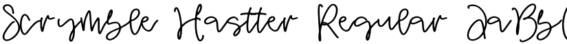 Scrymble Hastter Regular font