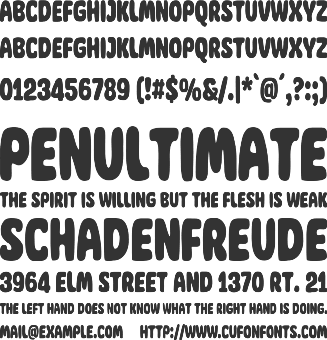 Super Salad font preview