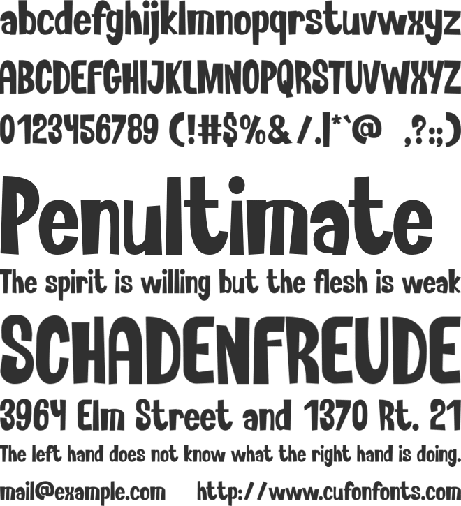 Twin-Pine font preview