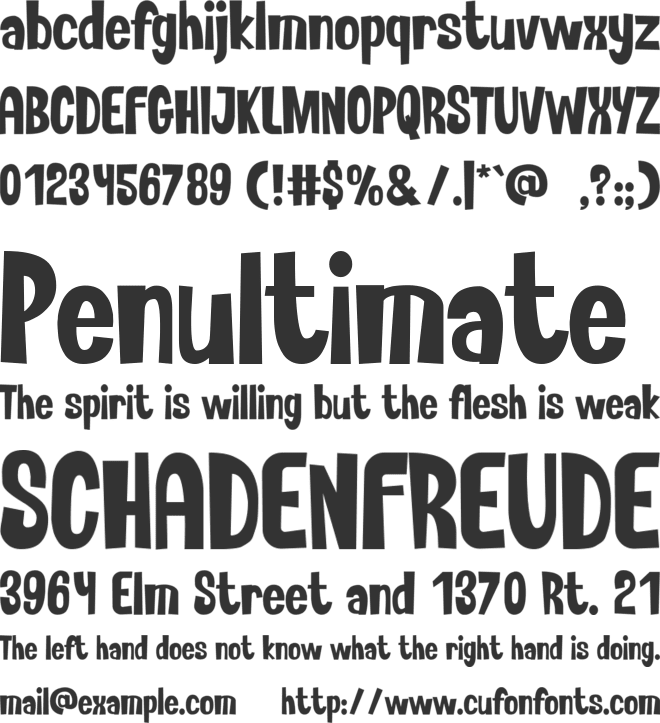 Twin-Pine font preview