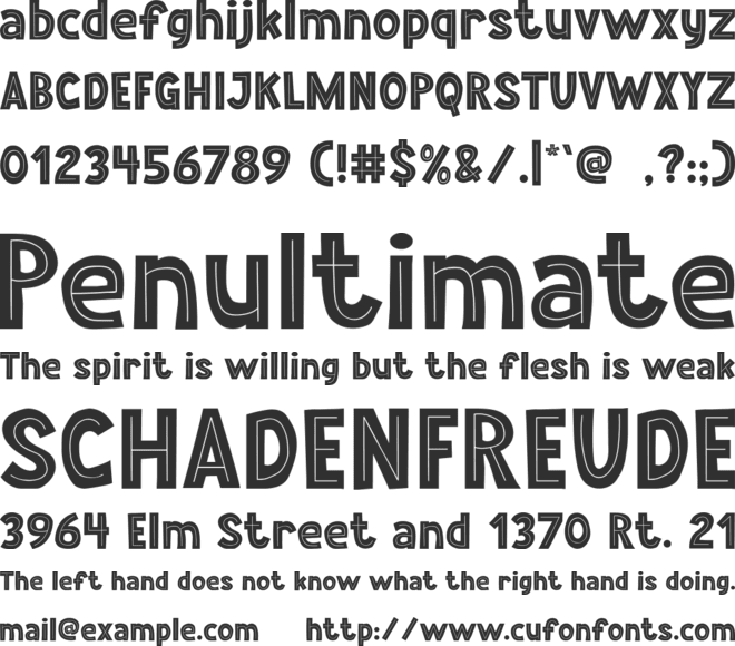 Kiddiline font preview