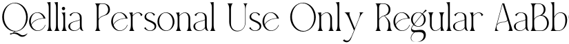 Qellia Personal Use Only Regular font