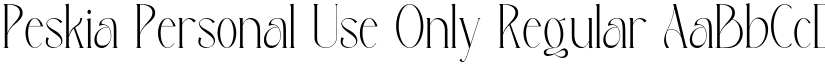 Peskia Personal Use Only font download