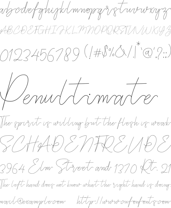 Bastians font preview